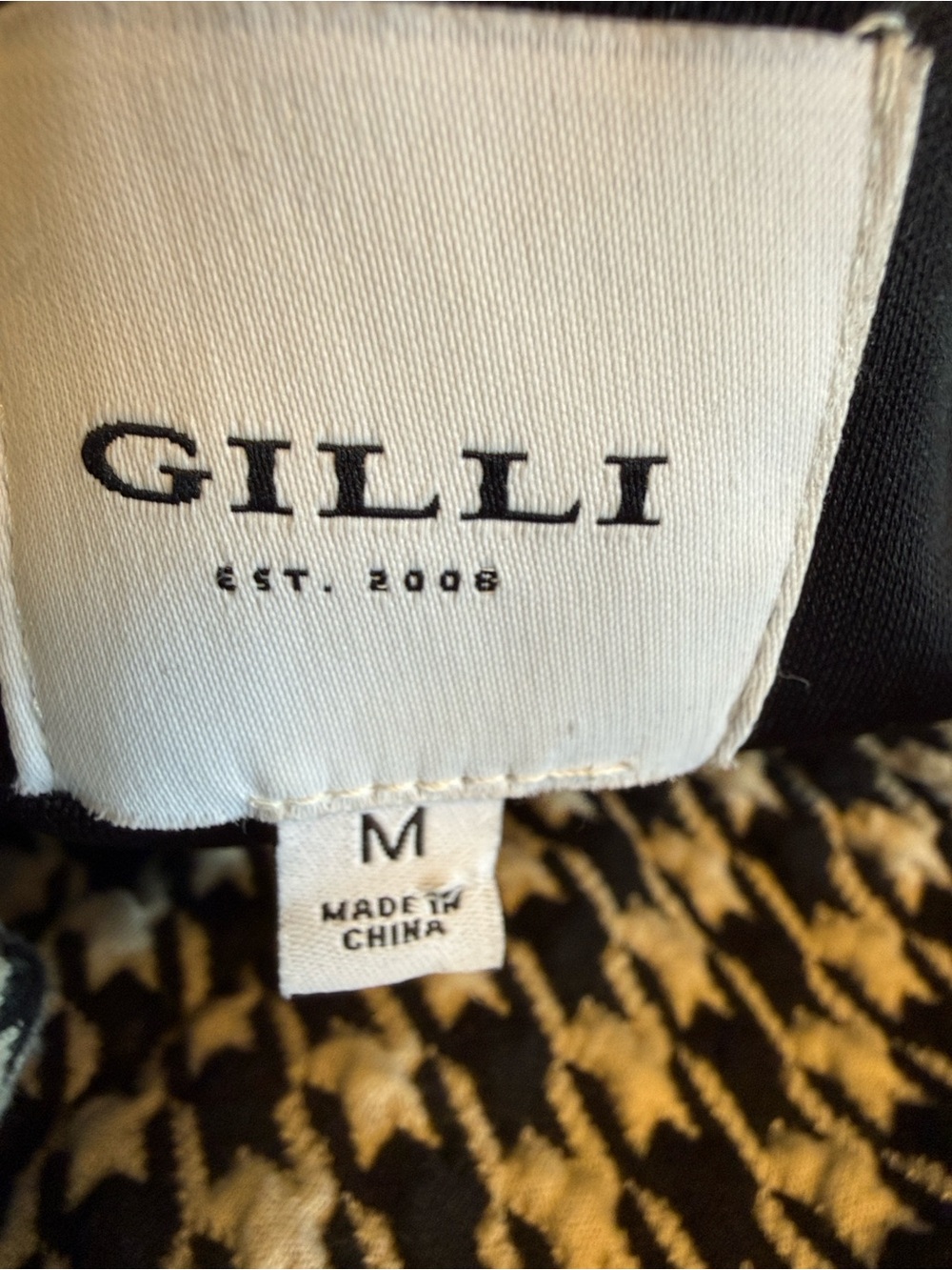 Gilli Black & Cream Houndstooth Button Jacket - Picture 7 of 7